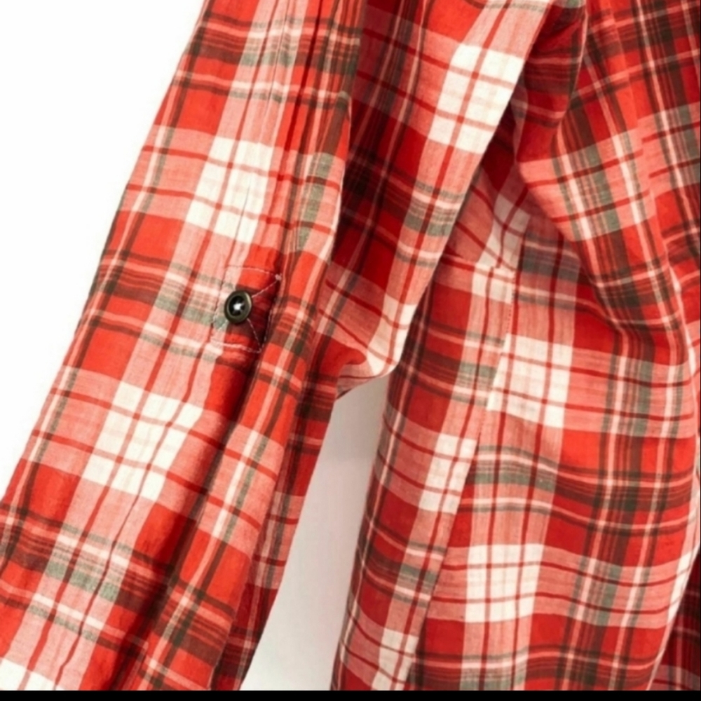 Torrid Top Size 1 Red Plaid Flounce Babydoll NWOT - Picture 8 of 10